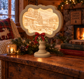 Shaped Lightbox for Signage with Winter Lithophane Panel