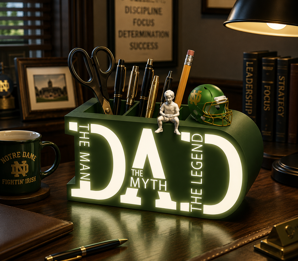 Lighted Dad Desk Organizer