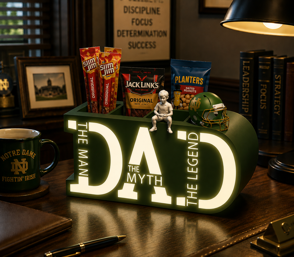 Lighted Dad Desk Organizer