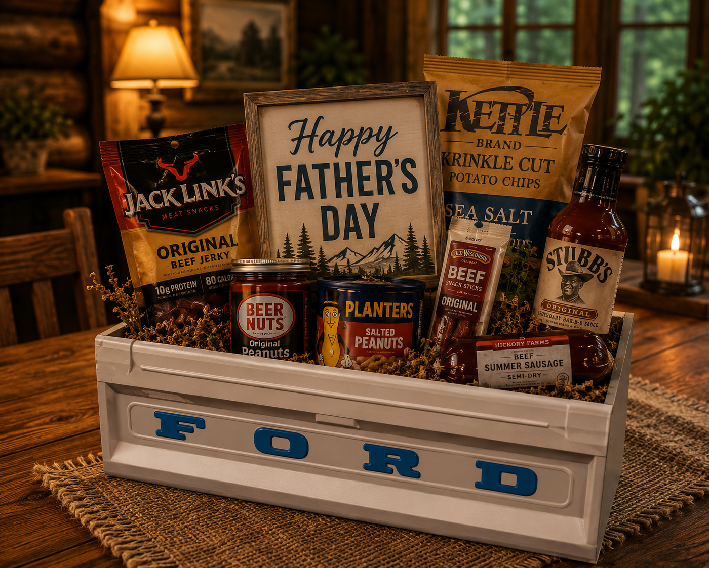 Ford Tailgate Gift Basket / Planter