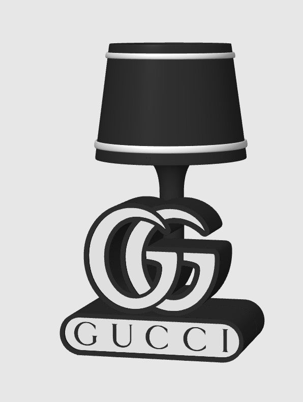 Gucci Lamp Base with 3D Printable Lamp Shade and Logos