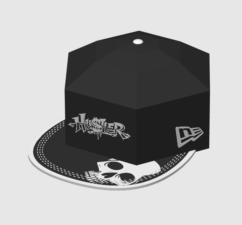 Flat Bill Gift Box - Skull Bill Design with Hustle Logo