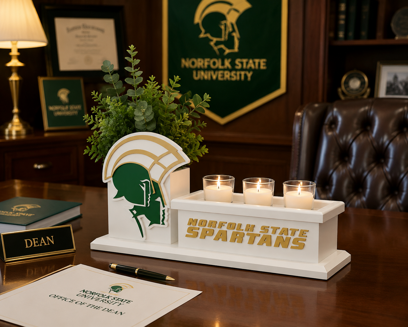 Norfolk State Spartans - Candle Holder