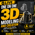 LIVE! ONE ON ONE 3D Modeling Training - 1hr Introductory Session