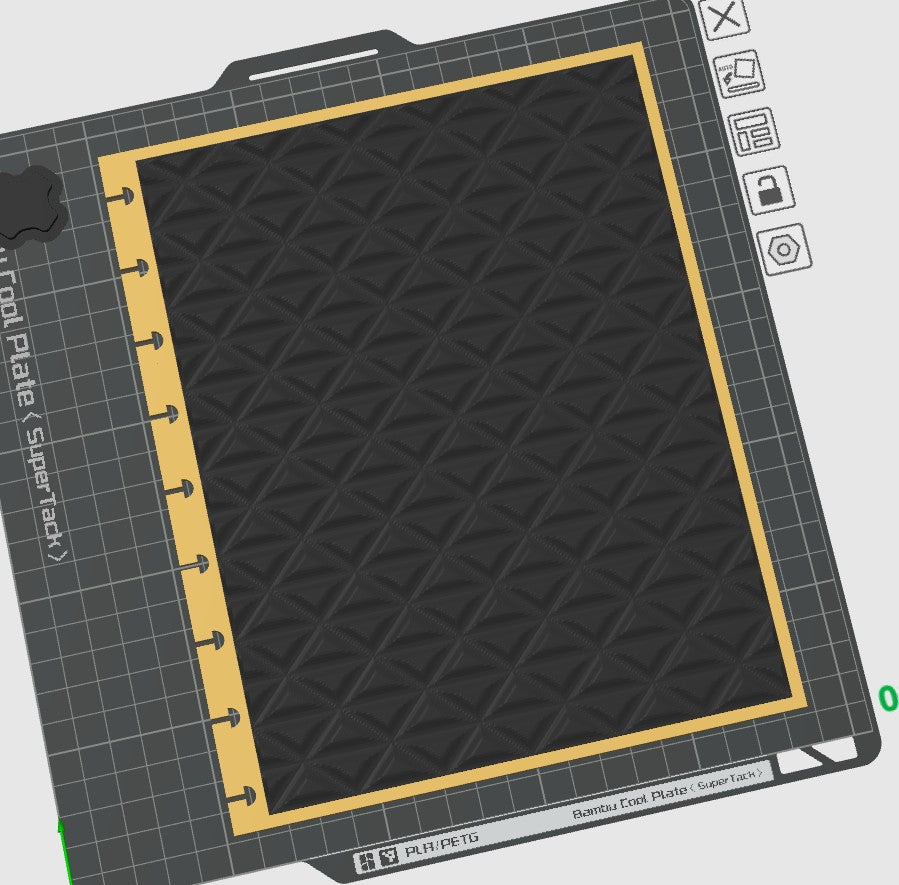 Disc Bound Quilted Notebook Cover - 230mm tall x 185mm Wide