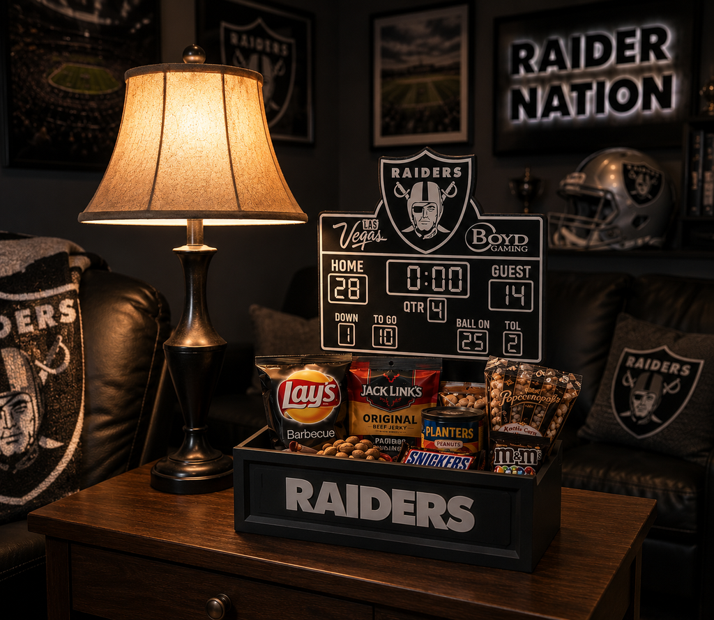 Raider Nation Tailgate Scoreboard Gift Basket / Planter