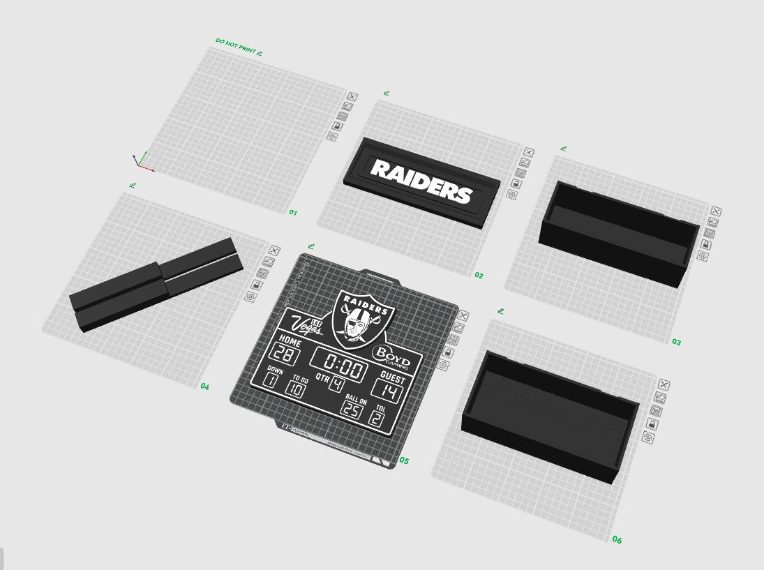 Raider Nation Tailgate Scoreboard Gift Basket / Planter
