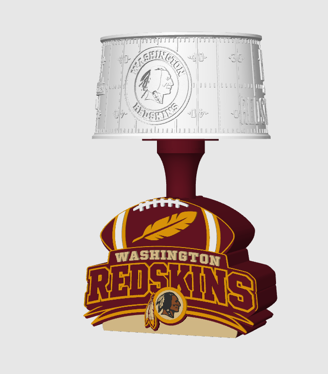 Washington Redskins Lamp Base - Shade Sold Separately