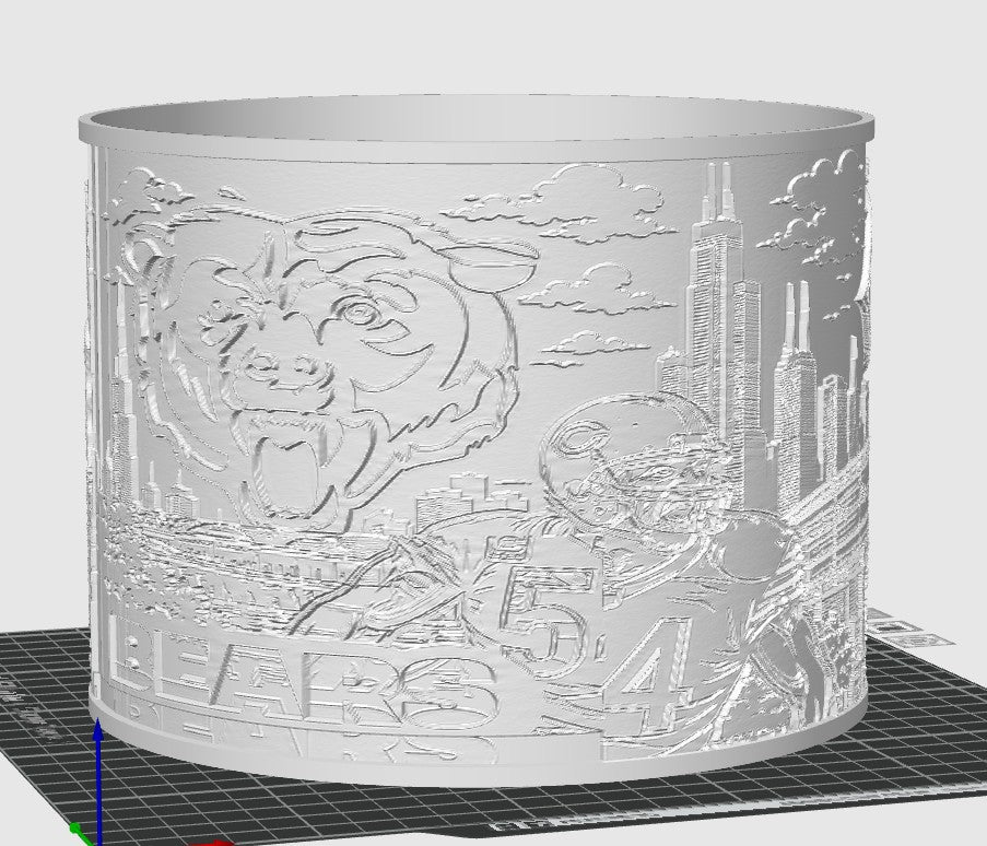 Chicago Bears Legacy Lithophane Lampshade