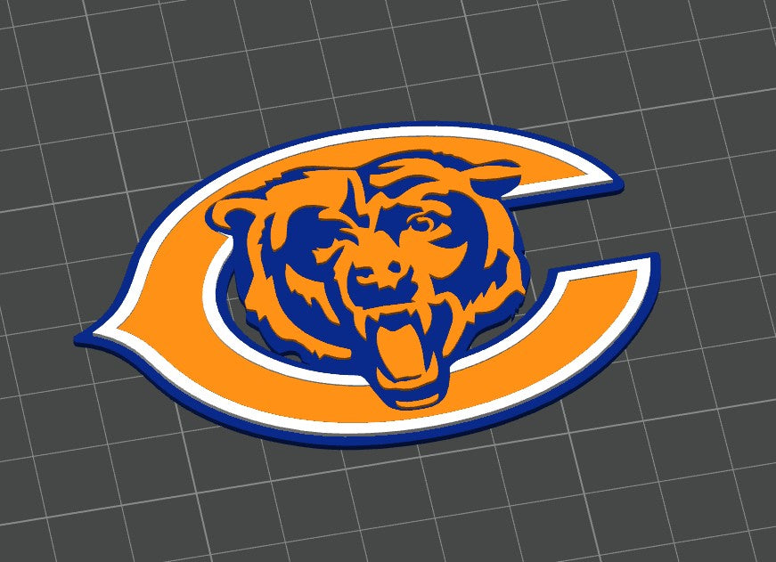 Flat Bill Cap Gift Box - Chicago Bears Cap Logo