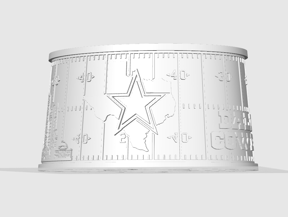 Dallas Cowboys Lithophane Lampshade