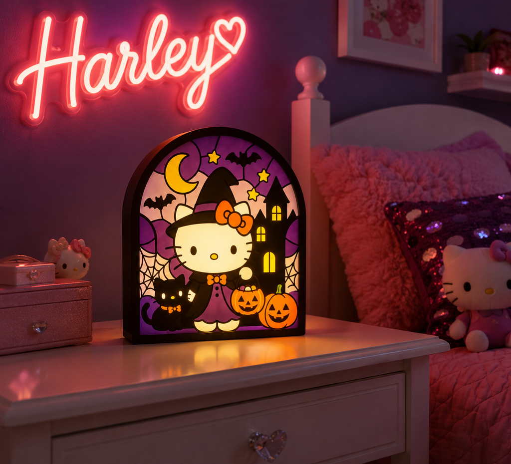 Kitty Halloween Light Boxes - 4 Color and 8 Color Versions