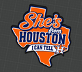 Houston Girl Trinket Trays - Large and Small Sizes