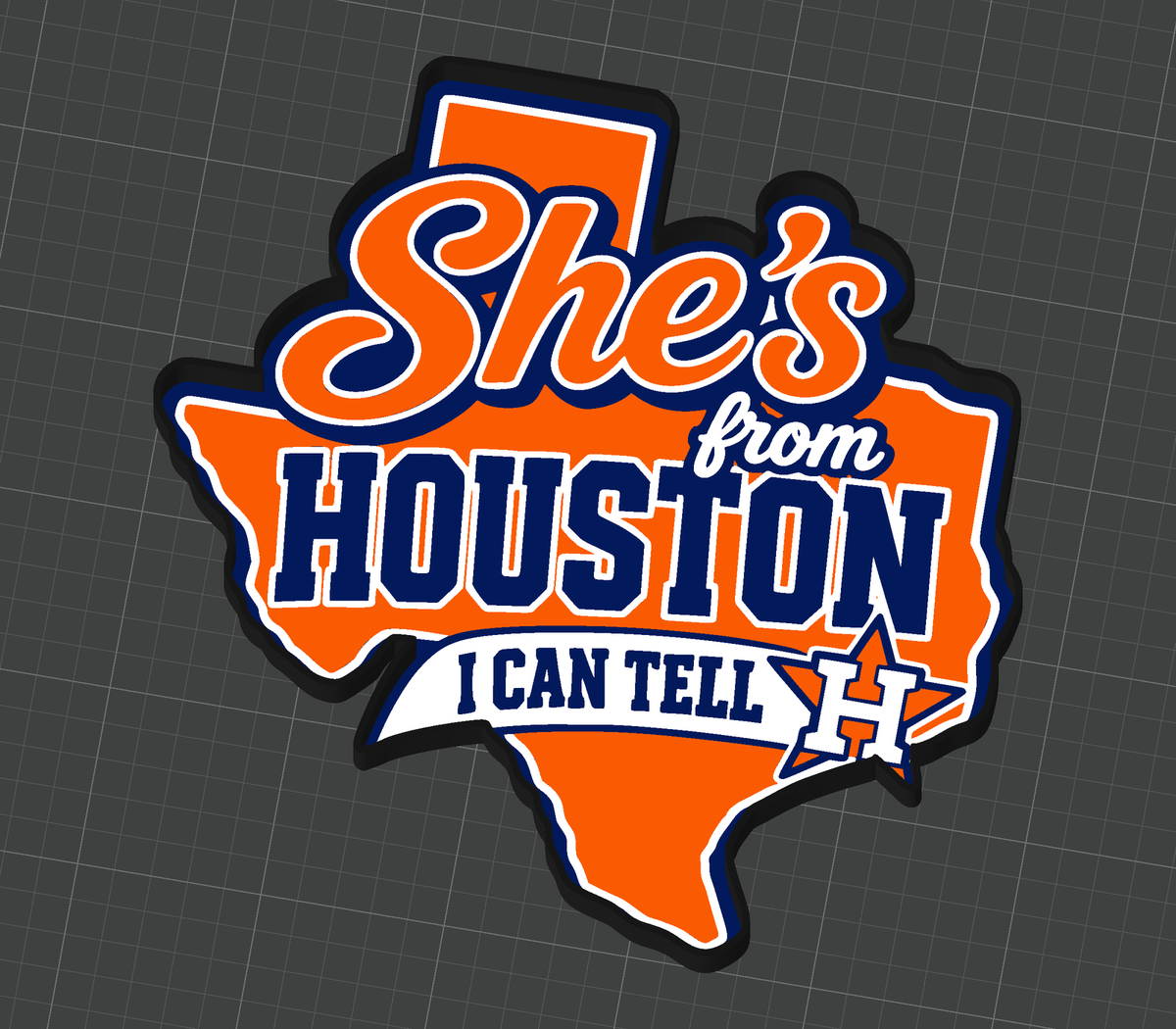 Houston Girl Trinket Trays - Large and Small Sizes
