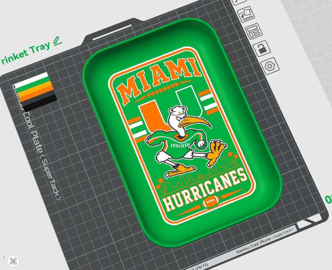 Miami Hurricanes Trinket Tray