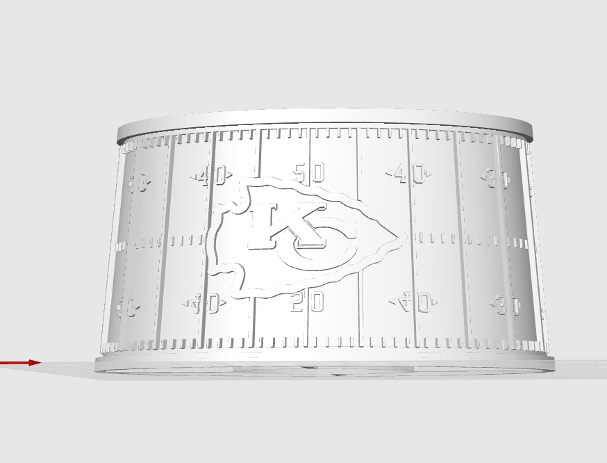 KC Chiefs Football Field Lithophane Lamp Shade