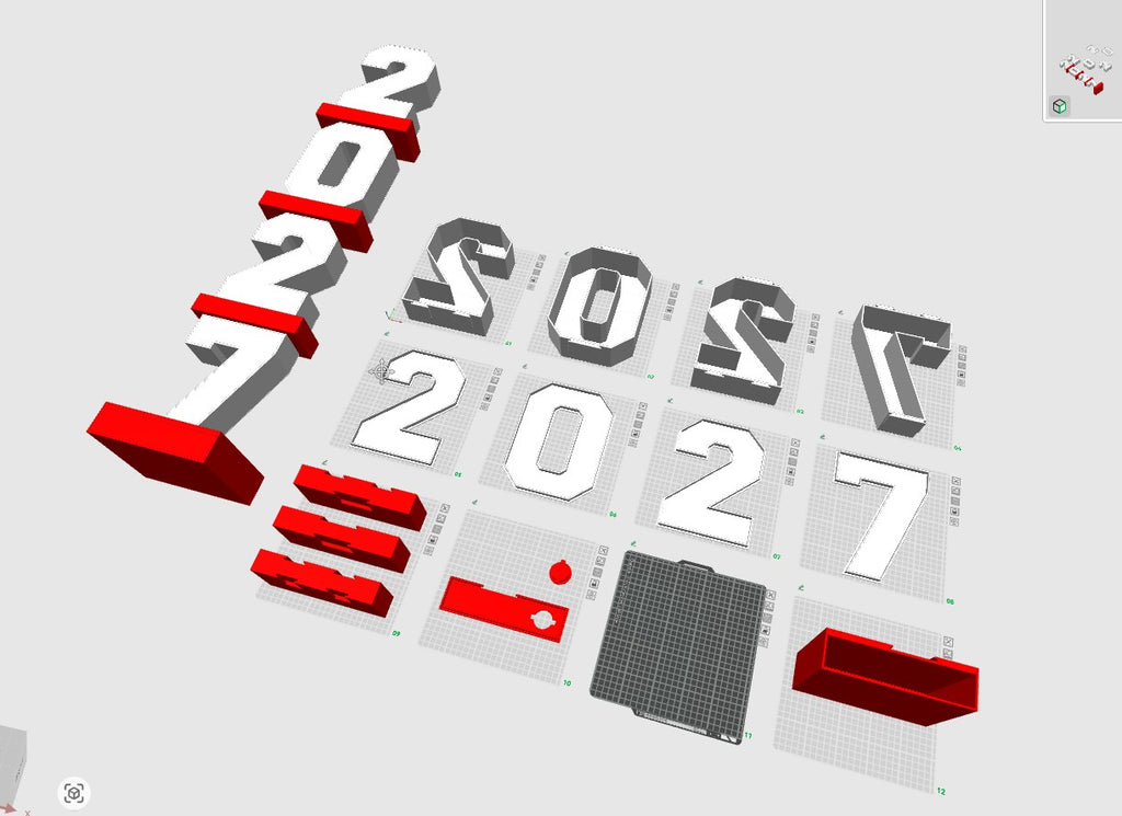 2027 Lighted Number Stacker -  Stands Approx. 48" tall