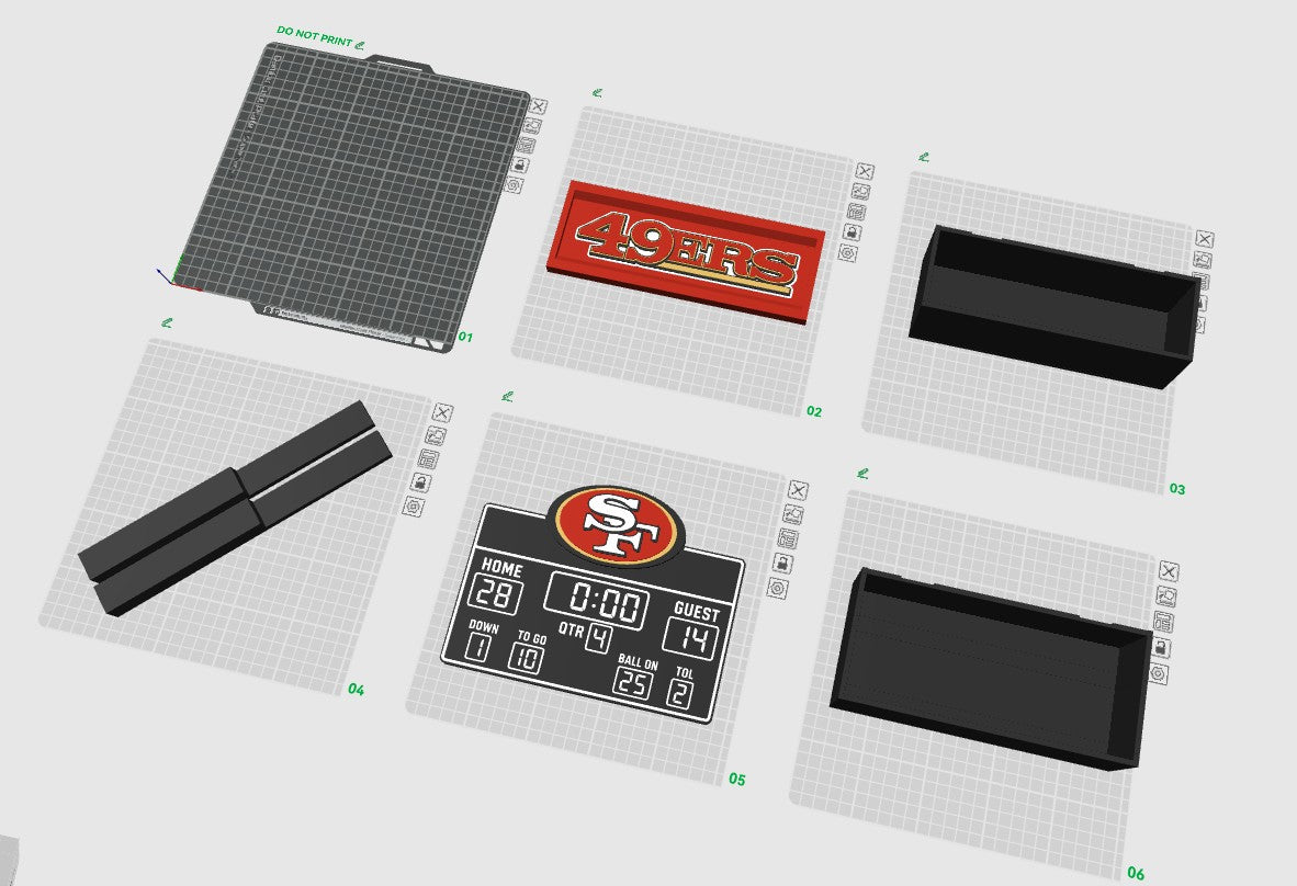 49ers Tailgate Scoreboard Gift Box / Planter