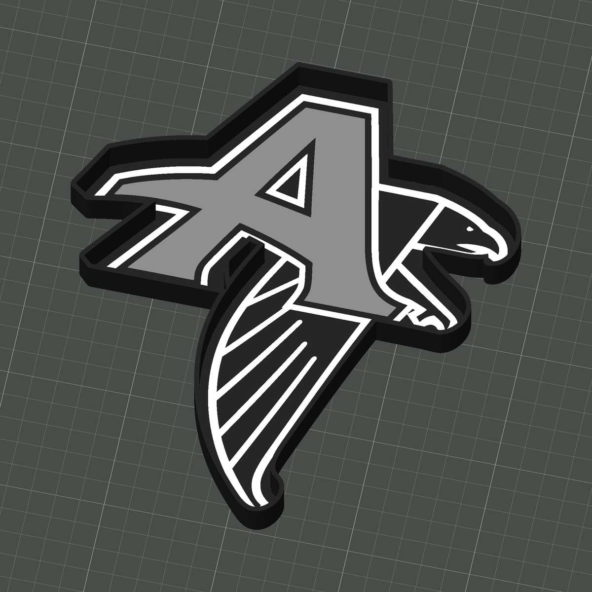 STL3D - Atlanta Logo Trinket Tray