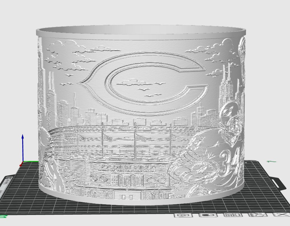 Chicago Bears Legacy Lithophane Lampshade