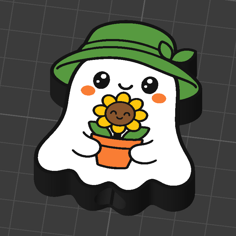 Flower Ghost straw topper