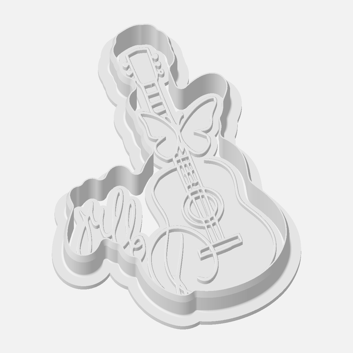 Dolly Cookie Cutter / Stamp Collection - Guitar and Butterfly