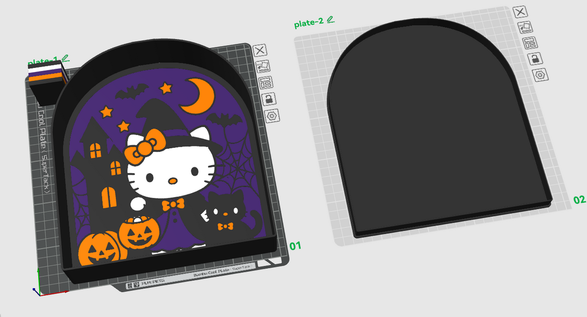 Kitty Halloween Light Boxes - 4 Color and 8 Color Versions