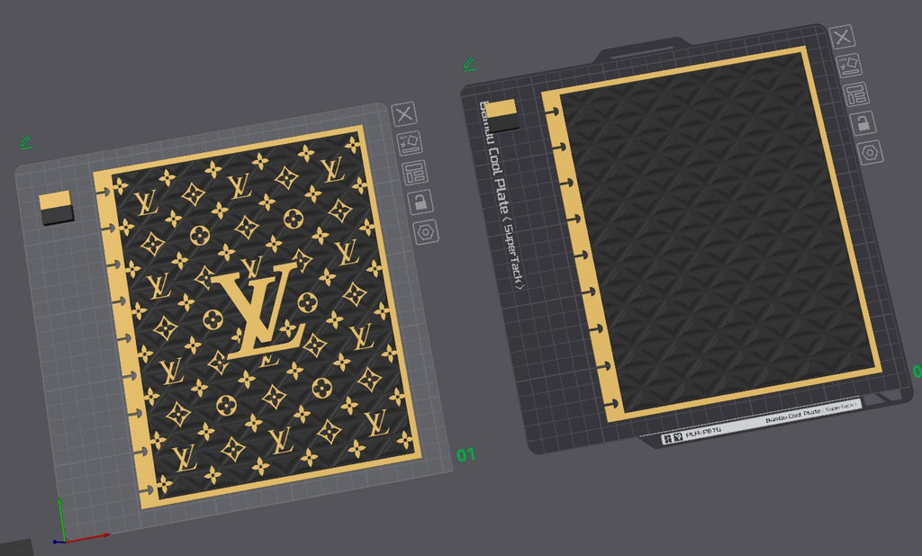 Disc Bound Quilted Notebook Cover - 230mm tall x 185mm Wide
