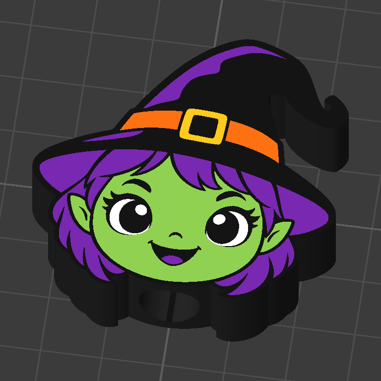Mini Witch straw topper