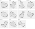 Dolly Cookie Cutter / Stamp Collection - Preview Contact Sheet