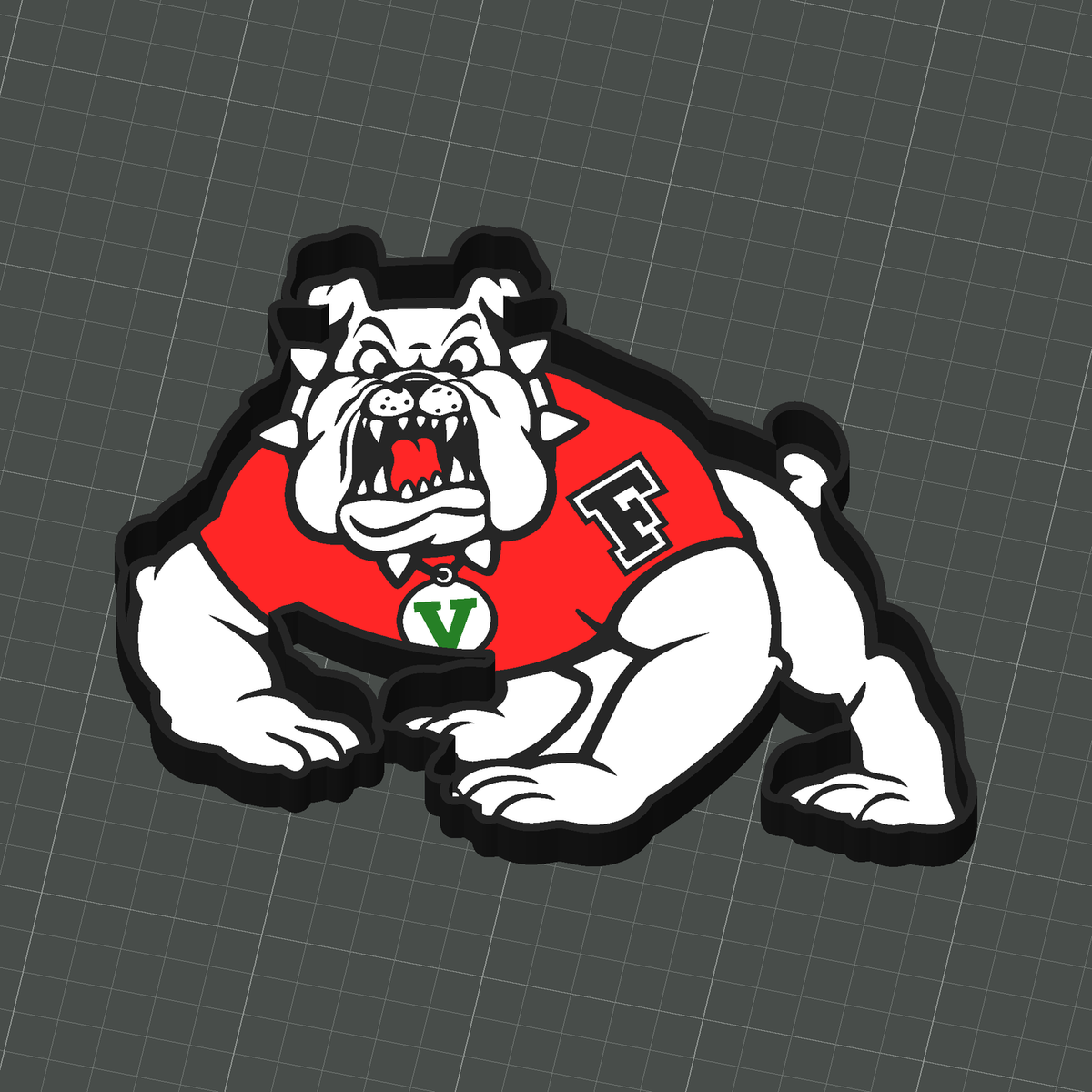 STL3D - Teena Bulldogs Trainket Tray