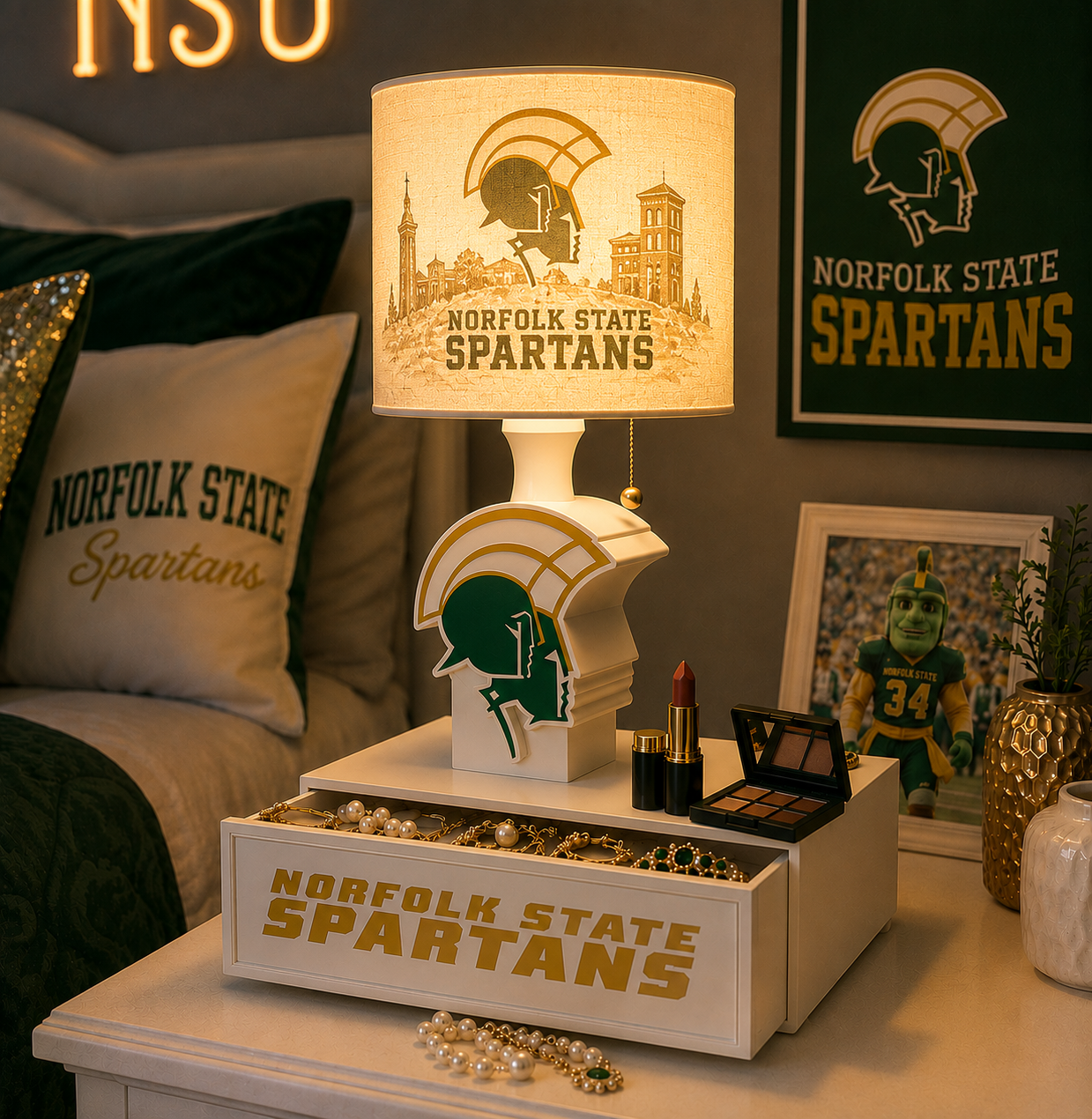 Norfolk State Spartans - Lamp Base