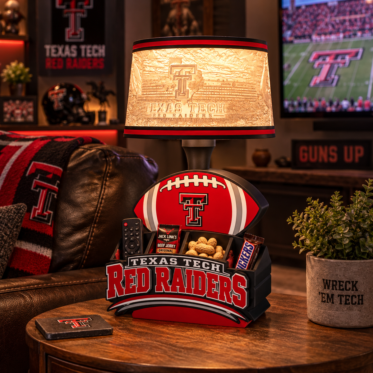 Texas Tech Lamp Base with Lithophane Lampshade