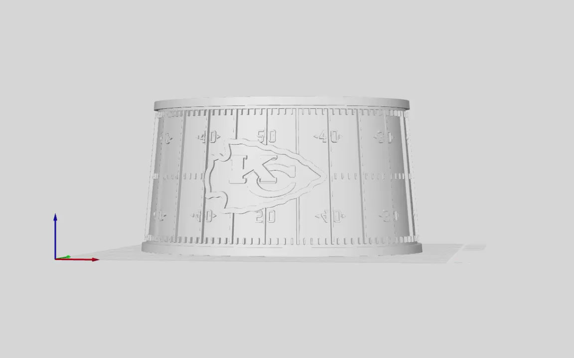 KC Chiefs Football Field Lithophane Lamp Shade