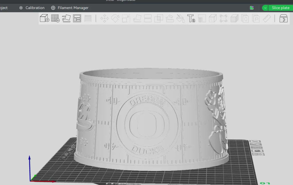 Oregon Ducks Lithophane Lampshade