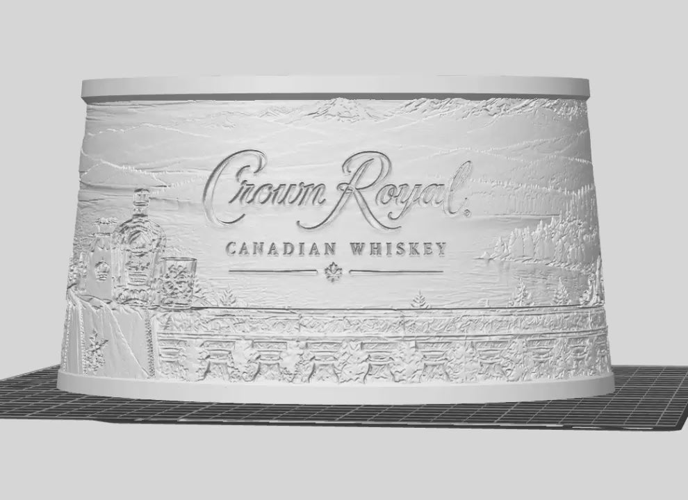 Crown Royal Canadian Whiskey Lithophane Lampshade